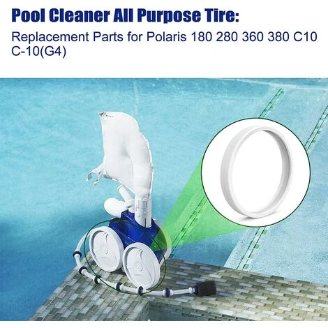 OSQI Pneus De Rechange Pour Piscine Polaris 280, Composé Souple Adaptable En 3 Pièces Pour Robot Polaris 180, 280, 360,380, C10, C-10 5 OSQI Pneus De Rechange Pour Piscine Polaris 280, Composé Souple Adaptable En 3 Pièces Pour Robot Polaris 180, 280, 360,380, C10, C-10 – Image 3