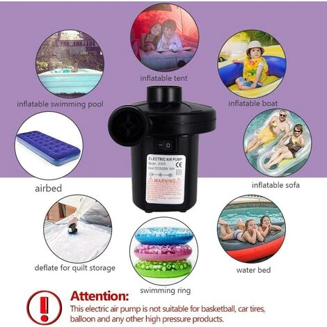 OSQI Pompe à Air électrique Portable DC 12v/AC 230 ~ 240v Pompe De Gonflage électrique à Remplissage Rapide Pour Matelas à Air Gonflable Jouet Coussin Piscine Lit Flottant 7 OSQI Pompe à Air électrique Portable DC 12v/AC 230 ~ 240v Pompe De Gonflage électrique à Remplissage Rapide Pour Matelas à Air Gonflable Jouet Coussin Piscine Lit Flottant – Image 5