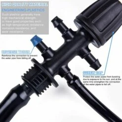 OSQI Connecteur De Tuyau D'irrigation De Jardin, Raccords En T Barbelés Irrigation Goutte à Goutte Pour Tube D'irrigation De 1/2" à 1/4" Accessoires D'arrosage à 6 Voies, Noir -Promos Raccord d'arrosage Magasin 65504293 3