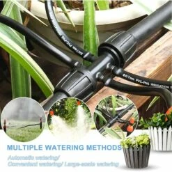 OSQI Connecteur De Tuyau D'irrigation De Jardin, Raccords En T Barbelés Irrigation Goutte à Goutte Pour Tube D'irrigation De 1/2" à 1/4" Accessoires D'arrosage à 6 Voies, Noir -Promos Raccord d'arrosage Magasin 65504293 4