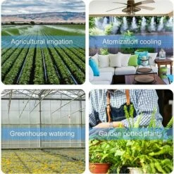 OSQI Connecteur De Tuyau D'irrigation De Jardin, Raccords En T Barbelés Irrigation Goutte à Goutte Pour Tube D'irrigation De 1/2" à 1/4" Accessoires D'arrosage à 6 Voies, Noir -Promos Raccord d'arrosage Magasin 65504293 5