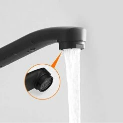 OSQI Robinet De Cuisine à Poignée Unique Fixé Au Mur Corps En Laiton De Haute Qualité Projection Noire 250mm(G1/2) 10 OSQI Robinet De Cuisine à Poignée Unique Fixé Au Mur Corps En Laiton De Haute Qualité Projection Noire 250mm(G1/2) -Promos Raccord d'arrosage Magasin 65504529 4