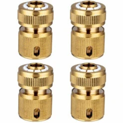 PETITES ECREVISSES 4 Pcs Connecteur De Robinet De Jardin En Laiton Adaptateur Robinet Tuyau Arrosage 1/2" Quick Connectors