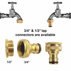 PETITES ECREVISSES 4 Pcs Raccords De Tuyau D'arrosage En Laiton Raccords De Robinet Et De Pulvérisation 1/2"et 3/4" -Promos Raccord d'arrosage Magasin 65510444 4