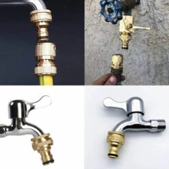 PETITES ECREVISSES 4 Pcs Raccords De Tuyau D'arrosage En Laiton Raccords De Robinet Et De Pulvérisation 1/2"et 3/4" -Promos Raccord d'arrosage Magasin 65510444 5