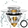 MERéTéET Noyau De Rebond De Type Poussoir,Bouchon De Vidange D'évier Escamotable Bouchon Baignoire Bouchon Baignoire Vidange D'évier Bouchon Lavabo Pour Cuisine Et Salle De Bain 34-39mm 1 MERéTéET Noyau De Rebond De Type Poussoir,Bouchon De Vidange D'évier Escamotable Bouchon Baignoire Bouchon Baignoire Vidange D'évier Bouchon Lavabo Pour Cuisine Et Salle De Bain 34-39mm -Promos Raccord d'arrosage Magasin 65788625 1