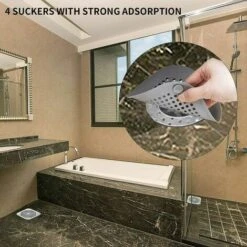 MERéTéET Lot De 4 Filtre Evier Cuisine,Protections De Vidange En Silicone,Filtre Drain De Douche Avec Ventouse,pour Évier De Douche,Douche,Baignoire(Blanc Et Gris) -Promos Raccord d'arrosage Magasin 65789608 4