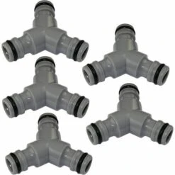 MERéTéET C47466 - Lot De 5 Connecteurs Raccords 1/2'' à 3 Voies En Y Pour Tuyau D'arrosage - Séparateur/Adaptateur Rapide Pour 3 Tuyaux D'irrigation - En Plastique ABS
