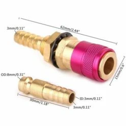 KAEJYIUT Raccords De Connecteur - 2 Pièces Adaptateur De Gaz Refroidi à L'eau Raccords De Connecteur Rapide Pour TIG -Promos Raccord d'arrosage Magasin 65853144 5