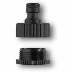 DONTODENT Better-3/4 '' Et 1/2 '' 2in1 Tuyau Robinet Nez Fileté Débit Robinet Connecteur Fileté Robinet Adaptateur 2 Pack, Noir -Promos Raccord d'arrosage Magasin 65901236 5