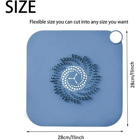 ENJOY Couvercle De Vidange Douche, 2 Pièces Filtre à Cheveux En Silicone Grand Drain En Maille Avec Poignée, Pour Salle De Bain Douche évier Filtre Attrape Cheveux Pour Salle De Bain Et Toilettes 4 ENJOY Couvercle De Vidange Douche, 2 Pièces Filtre à Cheveux En Silicone Grand Drain En Maille Avec Poignée, Pour Salle De Bain Douche évier Filtre Attrape Cheveux Pour Salle De Bain Et Toilettes – Image 2