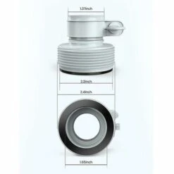 THSINDE Adaptateur De Pompe De Filtre 2 Pièces 1.25 "à 1.5" Adaptateur De Conversion De Tuyau Pour Pompe De Filtre Intex -Promos Raccord d'arrosage Magasin 66098886 5