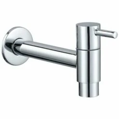 KAEJYIUT Robinet Mural En Laiton Pour Eau Froide, Lavabo, Serpillière, Robinets De Machine à Laver, Robinets De Jardin, Finition Chromée