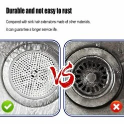 FVO Drain De Douche, Filtre De Cheveux, Filtre Pour Bonde De Douche, Grille Douche Anti Cheveux, Couverture De Drain Filtre à Évier, Attrape-Cheveux Douche Drain - Acier Inoxydable Argent Et Silicone 1 -Promos Raccord d'arrosage Magasin 66307754 4