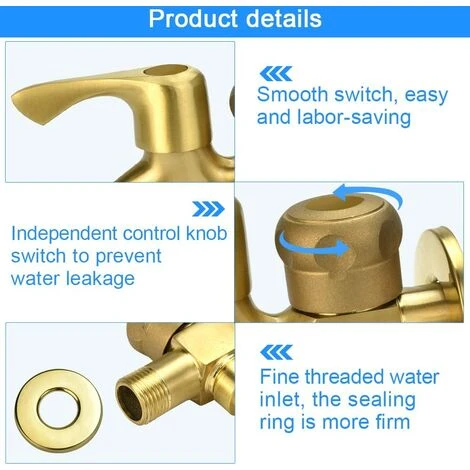 OCXIN Robinet Double Sortie 1/2 Pouce Robinet De Jardin 2 Raccords En Laiton Robinet Double Robinet Machine à Laver Robinet Extérieur Pour Jardin, Machine à Laver, Baril De Pluie 5 OCXIN Robinet Double Sortie 1/2 Pouce Robinet De Jardin 2 Raccords En Laiton Robinet Double Robinet Machine à Laver Robinet Extérieur Pour Jardin, Machine à Laver, Baril De Pluie – Image 3