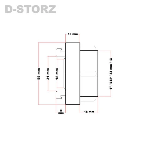 WILTEC Accouplement Storz D/25mm Avec Filetage Femelle 1" (32,89 Mm), Raccord Pompier 6 WILTEC Accouplement Storz D/25mm Avec Filetage Femelle 1" (32,89 Mm), Raccord Pompier – Image 4