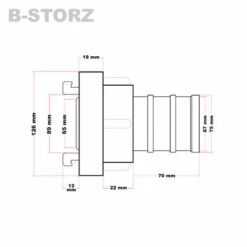 WILTEC Accouplement Storz B/75mm Avec Long Manchon Rotatif, Raccord Pompier Alu -Promos Raccord d'arrosage Magasin 807471 3