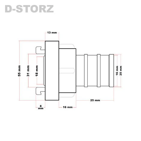 WILTEC Accouplement Storz D/25mm Avec Longue Douille De Tuyau Raccord Pompier Alu 5 WILTEC Accouplement Storz D/25mm Avec Longue Douille De Tuyau Raccord Pompier Alu – Image 3