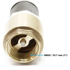 WILTEC Laiton Clapet Pied 33,7mm (1") DN25 Anti-retour Avec Crépine D'aspiration En Acier Inox 7 WILTEC Laiton Clapet Pied 33,7mm (1") DN25 Anti-retour Avec Crépine D'aspiration En Acier Inox -Promos Raccord d'arrosage Magasin 808227 3